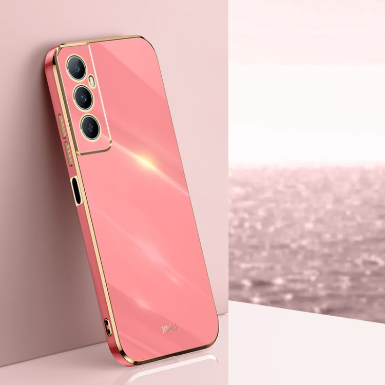 For Realme C65 XINLI Straight Edge 6D Electroplate TPU Phone Case(Hawthorn Red)