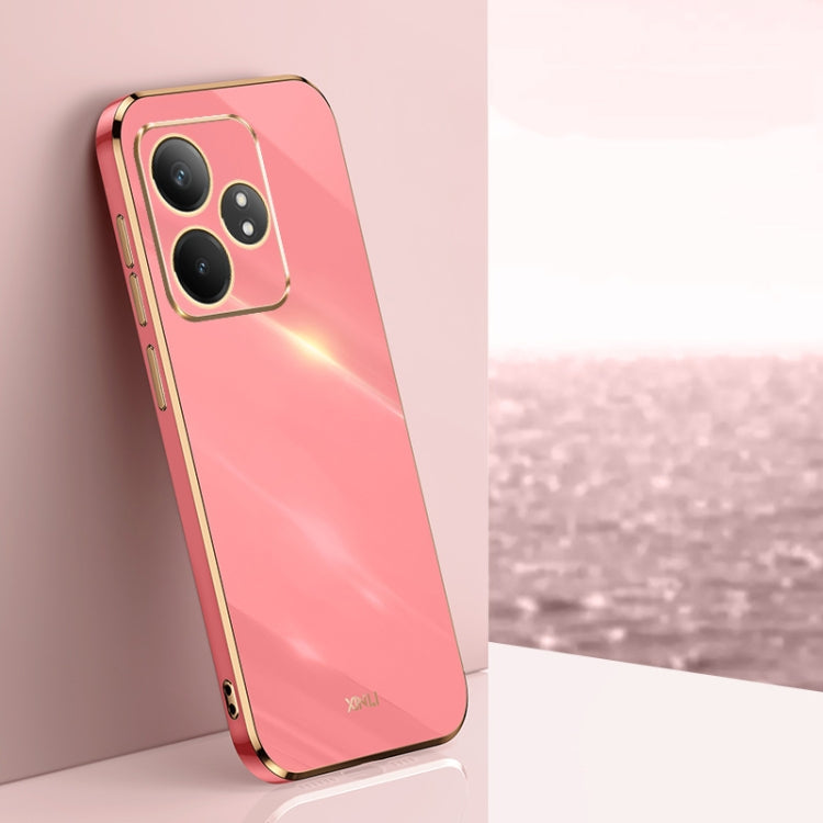 For Realme GT Neo6 XINLI Straight Edge 6D Electroplate TPU Phone Case(Hawthorn Red)