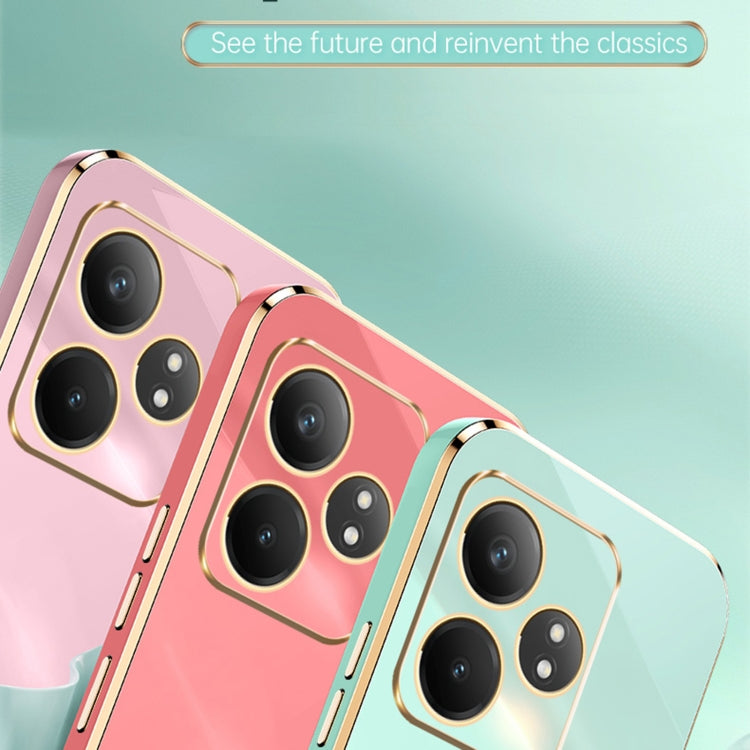 For Realme GT Neo6 XINLI Straight Edge 6D Electroplate TPU Phone Case(Hawthorn Red)