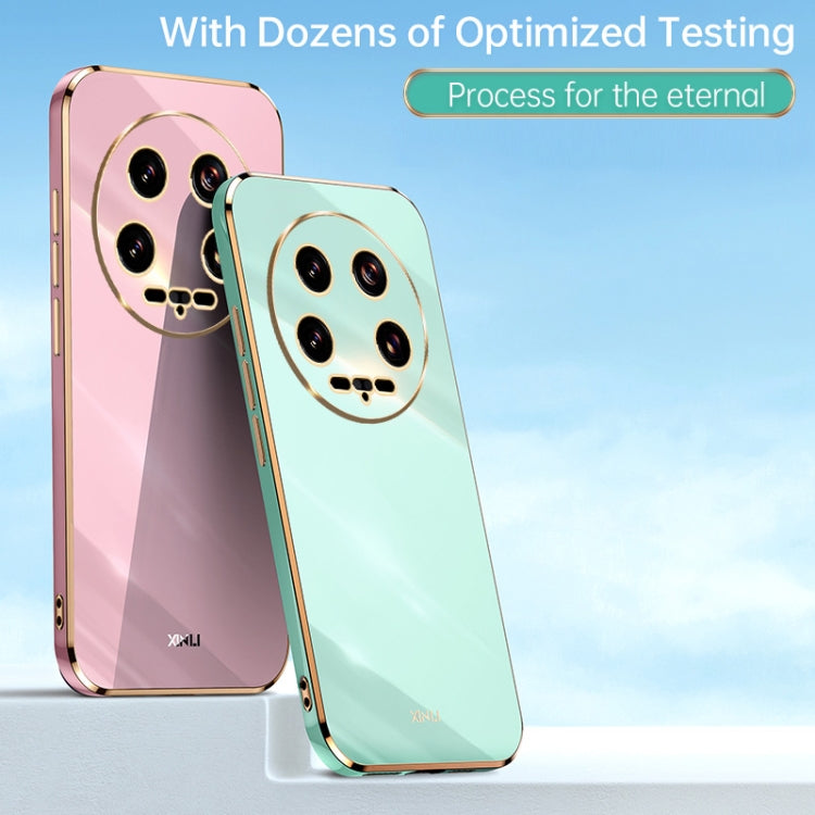 For Xiaomi 14 Ultra 5G XINLI Straight Edge 6D Electroplate TPU Phone Case(Hawthorn Red)