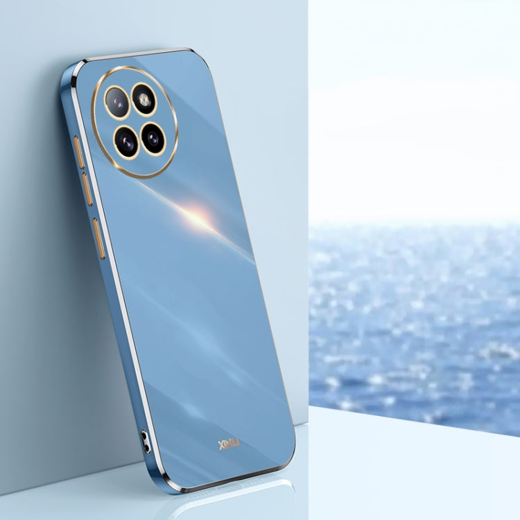 For Xiaomi Civi 4 Pro XINLI Straight Edge 6D Electroplate TPU Phone Case(Celestial Blue)