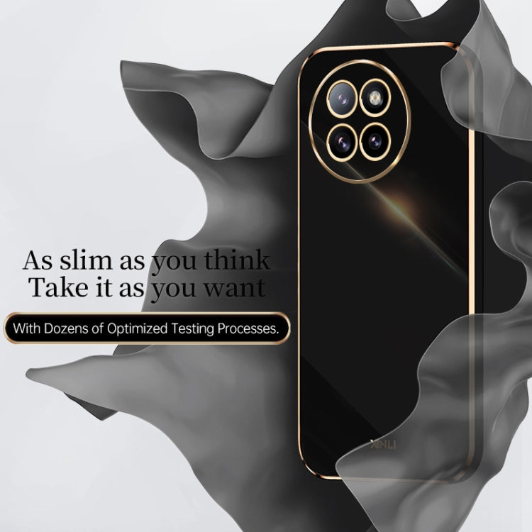 For Xiaomi Civi 4 Pro XINLI Straight Edge 6D Electroplate TPU Phone Case(Black)