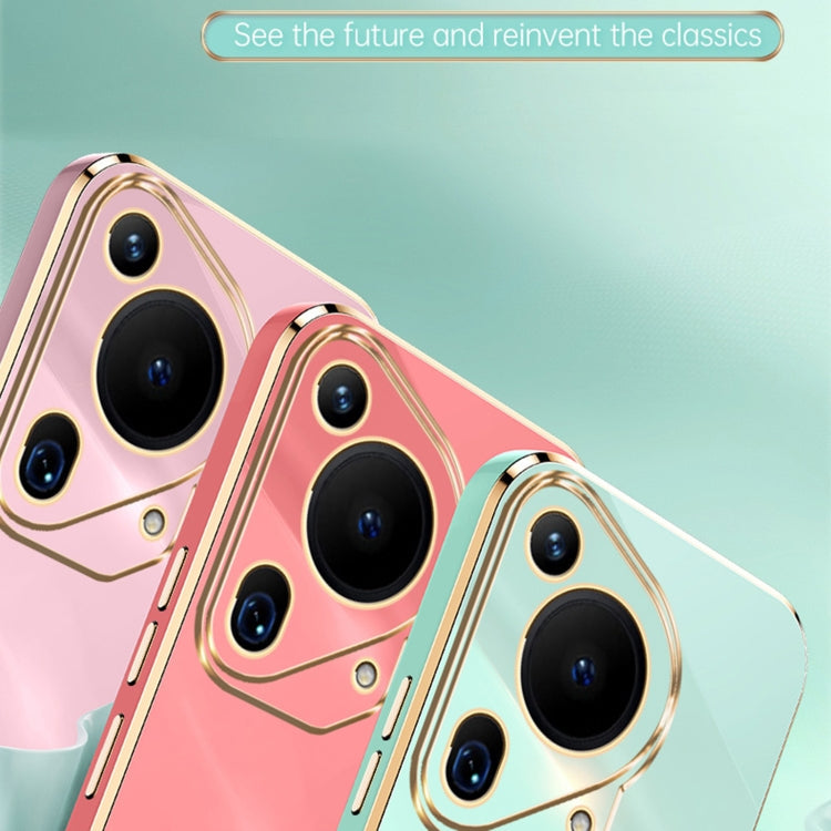 For Huawei Pura 70 Ultra XINLI Straight 6D Plating Gold Edge TPU Phone Case(Hawthorn Red)