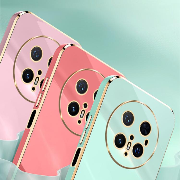 For Huawei Mate 70 Pro / 70 Pro+ XINLI Straight 6D Plating Gold Edge TPU Phone Case(White)