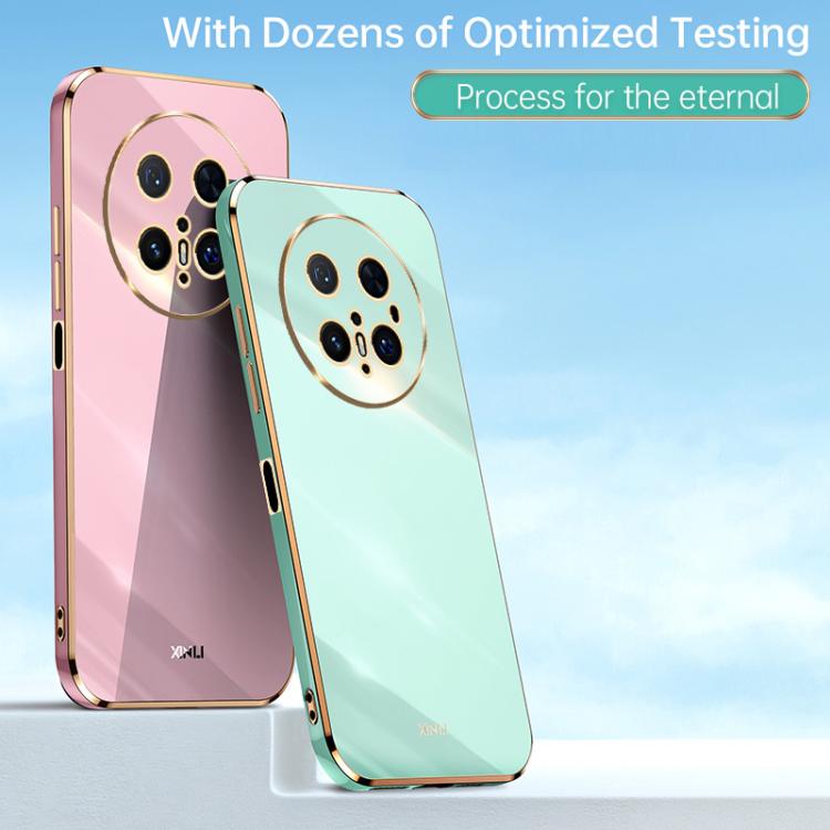 For Huawei Mate 70 Pro / 70 Pro+ XINLI Straight 6D Plating Gold Edge TPU Phone Case(Hawthorn Red)