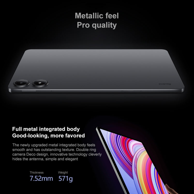 Xiaomi Redmi Pad Pro 12.1 inch Tablet PC, 8GB+256GB, HyperOS Qualcomm Snapdragon 7s Gen2 Octa Core, 10000mAh Battery(Cyan)