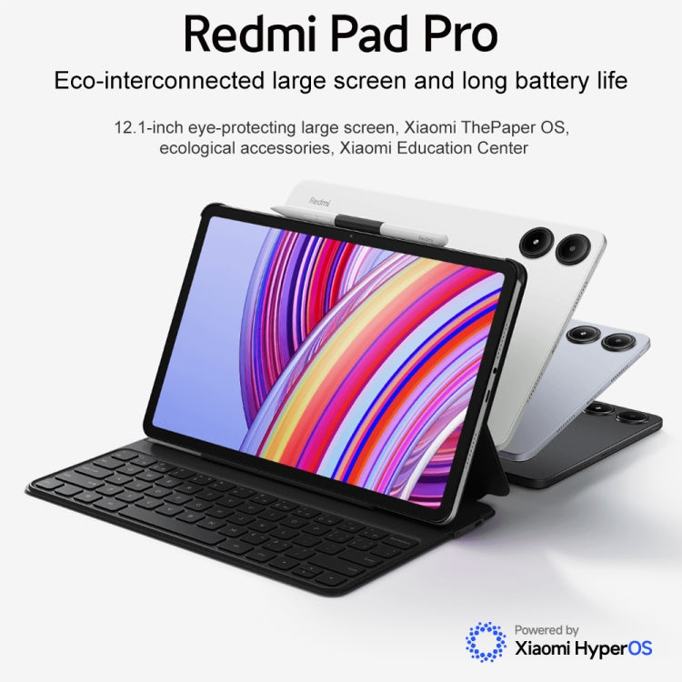 Xiaomi Redmi Pad Pro 12.1 inch Tablet PC, 6GB+128GB, HyperOS Qualcomm Snapdragon 7s Gen2 Octa Core, 10000mAh Battery(Dark Grey)