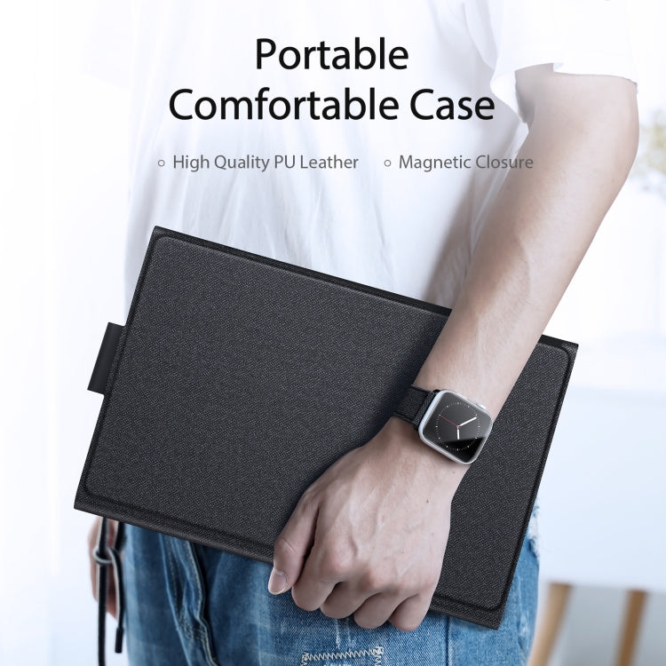 For Xiaomi Pad 6S Pro DUX DUCIS TK Series Bluetooth Keyboard Leather Case with Touchpad(Black)