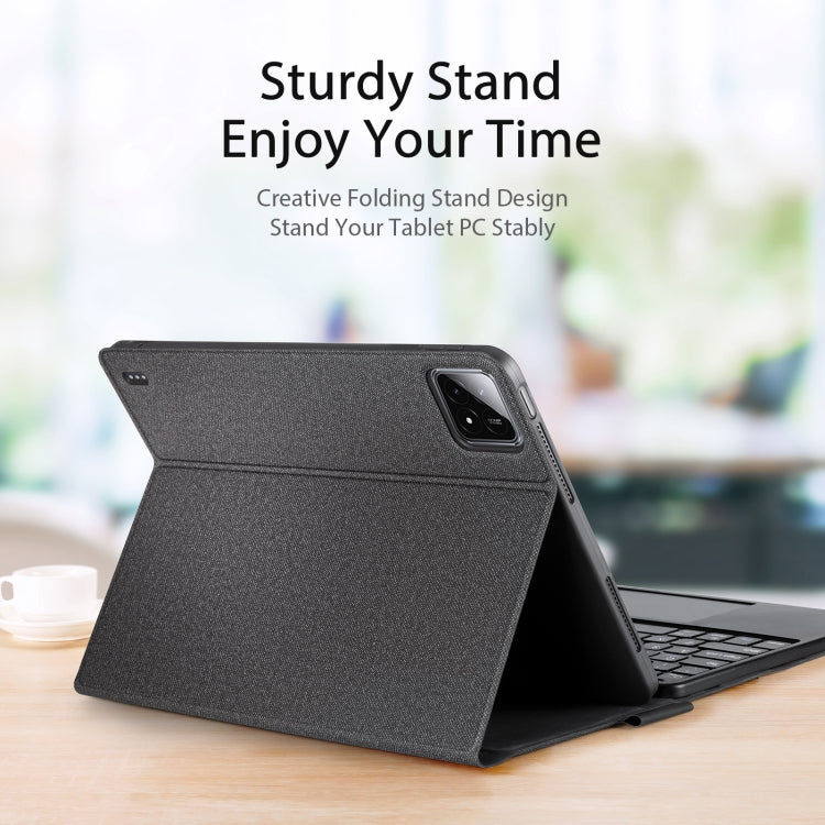 For Xiaomi Pad 6S Pro DUX DUCIS TK Series Bluetooth Keyboard Leather Case with Touchpad(Black)