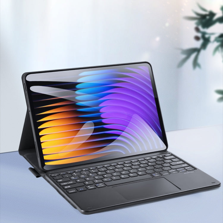 For Xiaomi Pad 8 / 8 Pro / 7 / 7 Pro DUX DUCIS TK Series Bluetooth Keyboard Leather Case with Touchpad(Black)