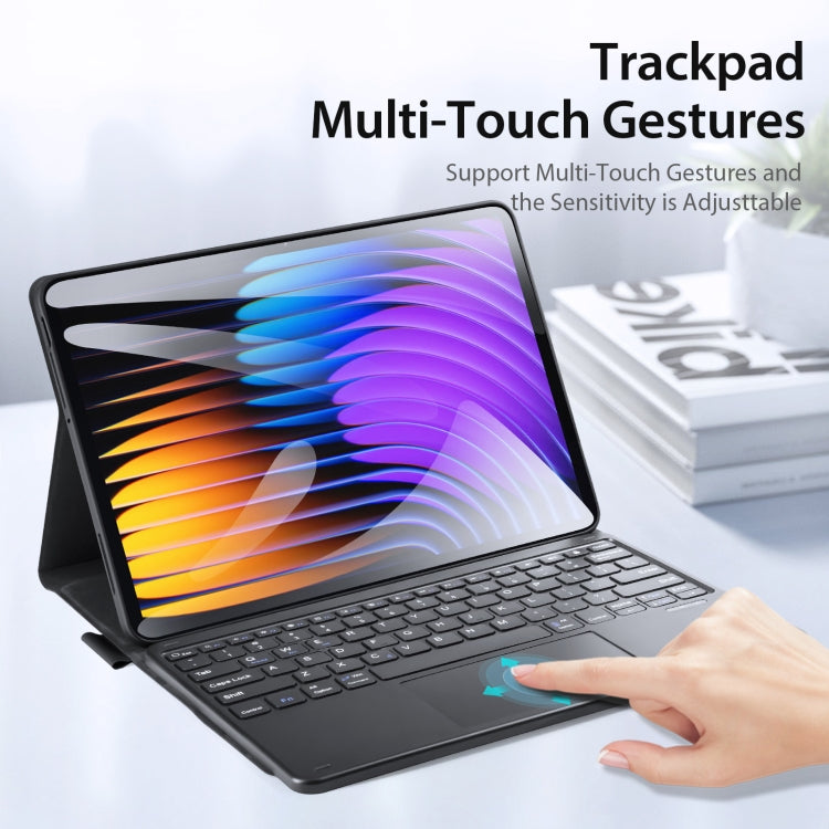 For Xiaomi Pad 8 / 8 Pro / 7 / 7 Pro DUX DUCIS TK Series Bluetooth Keyboard Leather Case with Touchpad(Black)