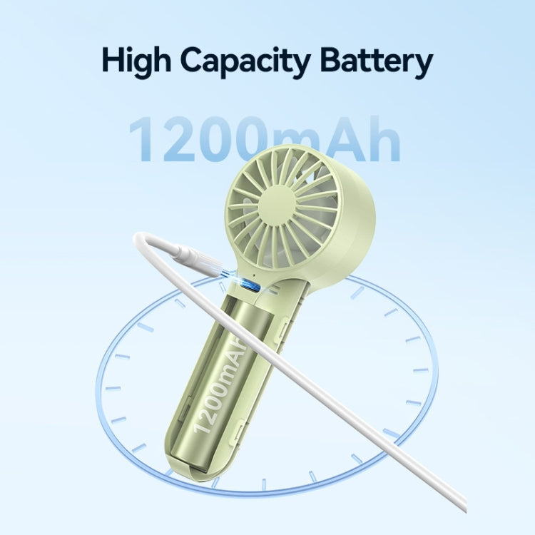 USAMS ZB288 Portable Type-C Rechargeable High Speed Handheld Mini Fan(Beige)