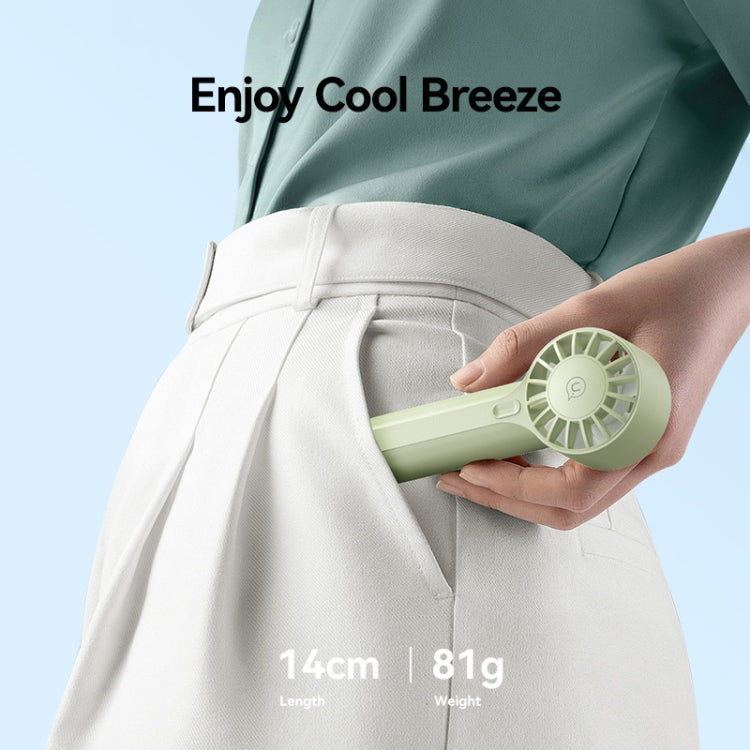 USAMS ZB288 Portable Type-C Rechargeable High Speed Handheld Mini Fan(Beige)