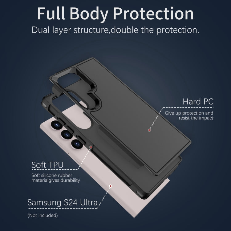 For Samsung Galaxy S24 Ultra 5G RedPepper Armor PC Hybrid TPU Phone Case(Black)