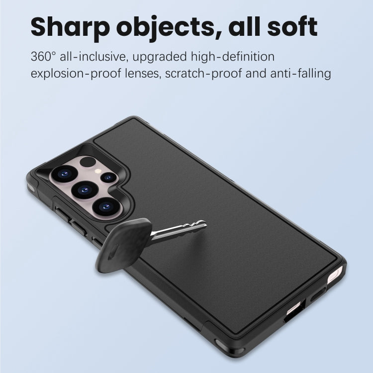 For Samsung Galaxy S22 Ultra 5G RedPepper Armor PC Hybrid TPU Phone Case(Black)