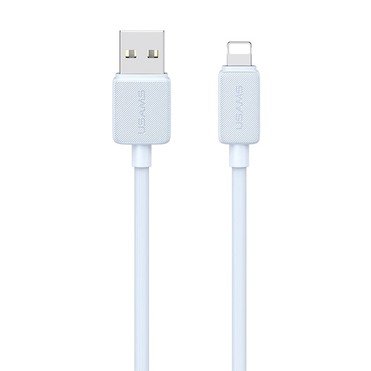 USAMS US-SJ699 USB to 8 Pin 2.4A Striped Fast Charge Data Cable, Length:3m(Blue)