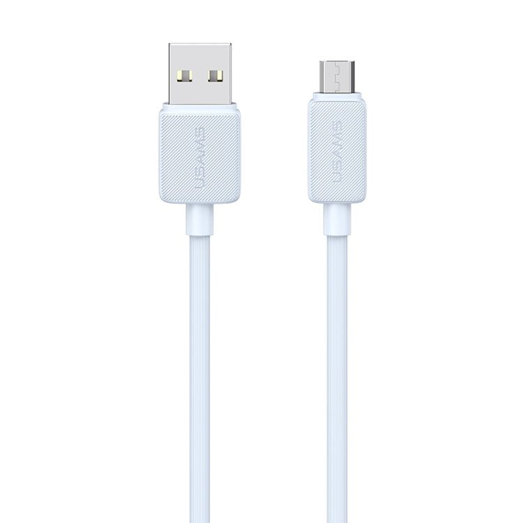 USAMS US-SJ690 USB to Micro USB 2A Striped Fast Charge Data Cable, Length:1m(Blue)
