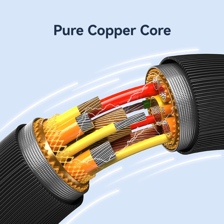 USAMS US-SJ697 USB-C / Type-C to 8 Pin 30W Striped Fast Charge Data Cable, Length:2m(White)