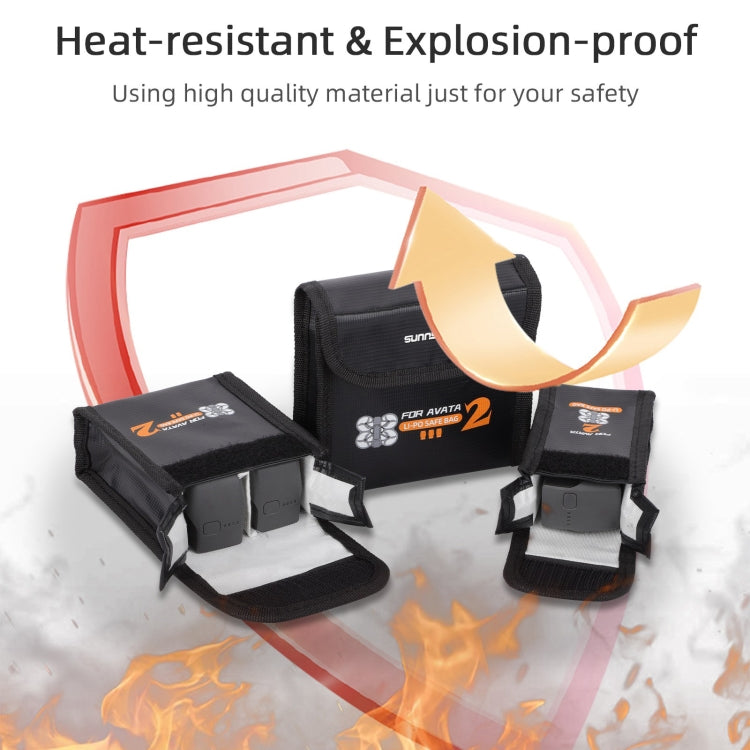 For DJI Avata 2 Sunnylife Battery Explosion-proof Safe Bag Protective Li-Po Safe Bag(For 3pcs Batteries)