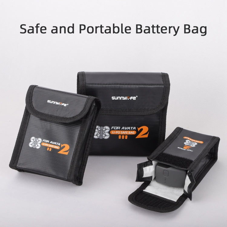 For DJI Avata 2 Sunnylife Battery Explosion-proof Safe Bag Protective Li-Po Safe Bag(For 2pcs Batteries)