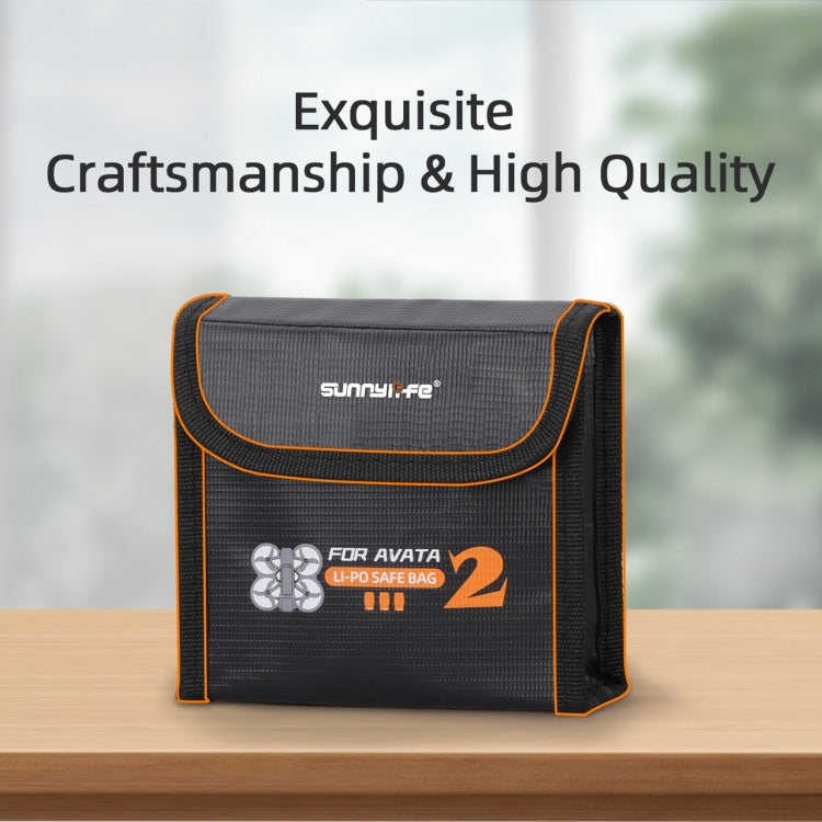 For DJI Avata 2 Sunnylife Battery Explosion-proof Safe Bag Protective Li-Po Safe Bag(For 2pcs Batteries)