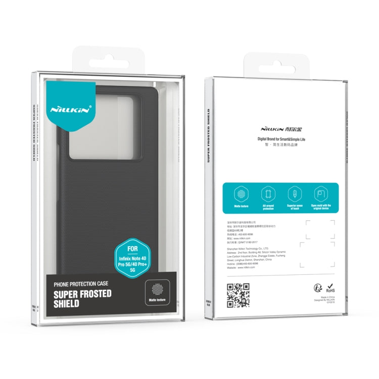 For Infinix Note 40 Pro+ 5G / 40 Pro 5G NILLKIN Frosted PC Phone Case(Black)