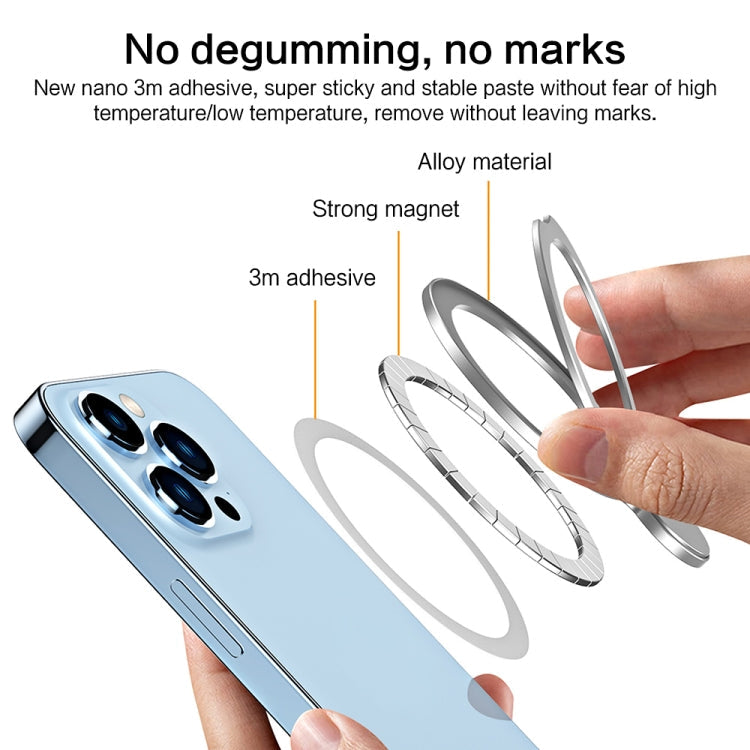 R-JUST SJ35 Ultra-thin Alloy Magnetic Adhesive Phone Holder(Black)