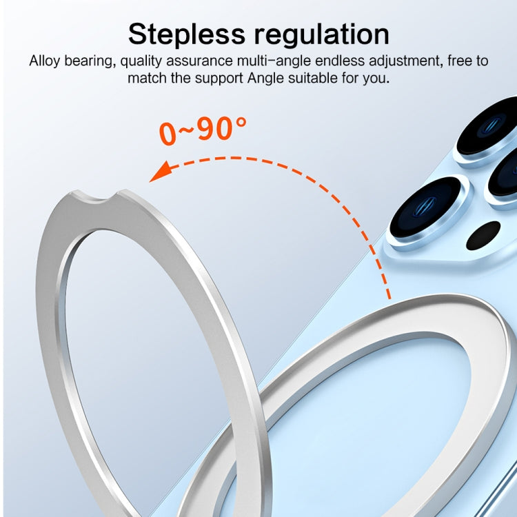 R-JUST SJ35 Ultra-thin Alloy Magnetic Adhesive Phone Holder(Silver)