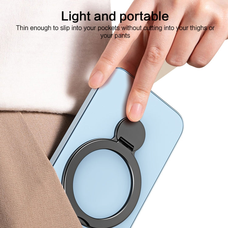 R-JUST SJ35 Ultra-thin Alloy Magnetic Adhesive Phone Holder(Silver)