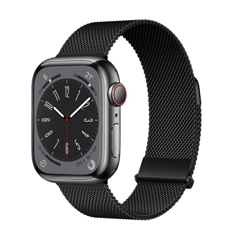 For Apple Watch Series 6 44mm ZGA Milanese Magnetic Metal Watch Band(Black)