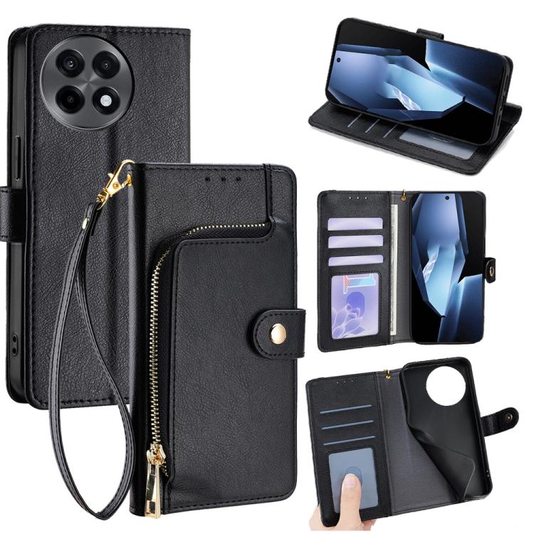 Zipper Bag Leather Phone Case, For OnePlus Ace 6, For OnePlus 15 5G, For OnePlus Ace 5 Ultra / Nord 5, For OnePlus Ace 5 Racing / Nord CE5, For OnePlus Ace 5 / 5 Pro, For OnePlus Ace 3 Pro 5G