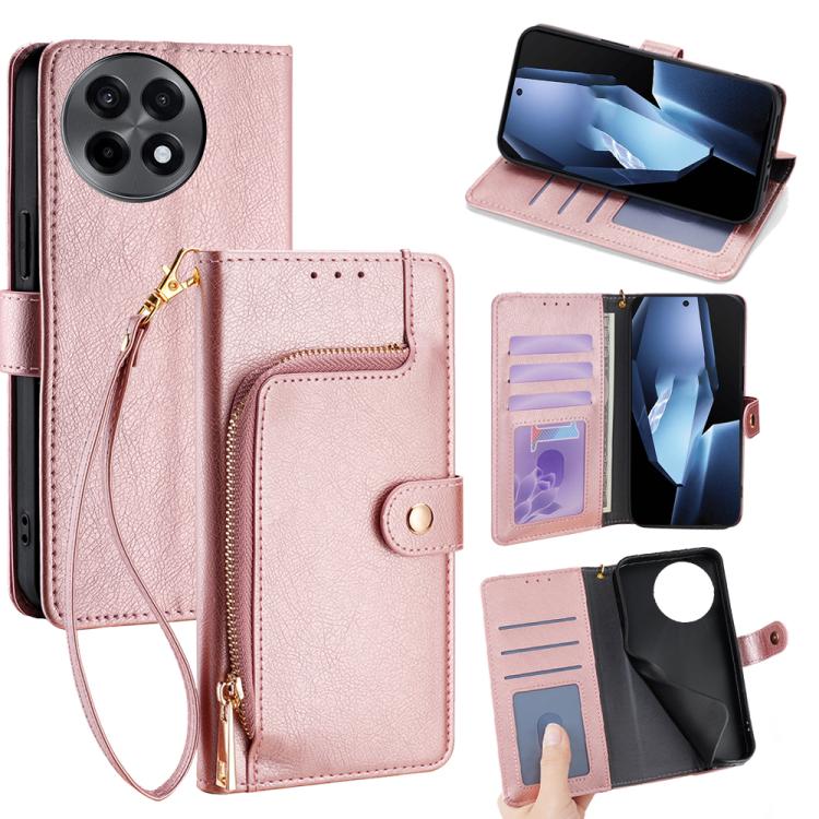 Zipper Bag Leather Phone Case, For OnePlus Ace 6, For OnePlus 15 5G, For OnePlus Ace 5 Ultra / Nord 5, For OnePlus Ace 5 Racing / Nord CE5, For OnePlus Ace 5 / 5 Pro, For OnePlus Ace 3 Pro 5G