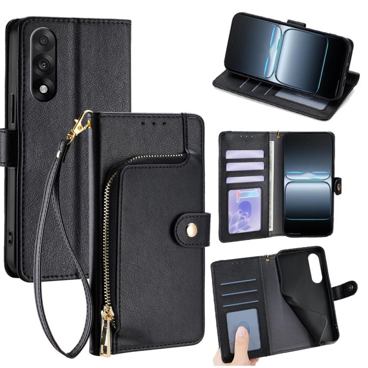 Zipper Bag Leather Phone Case, For OnePlus Ace 6, For OnePlus 15 5G, For OnePlus Ace 5 Ultra / Nord 5, For OnePlus Ace 5 Racing / Nord CE5, For OnePlus Ace 5 / 5 Pro, For OnePlus Ace 3 Pro 5G