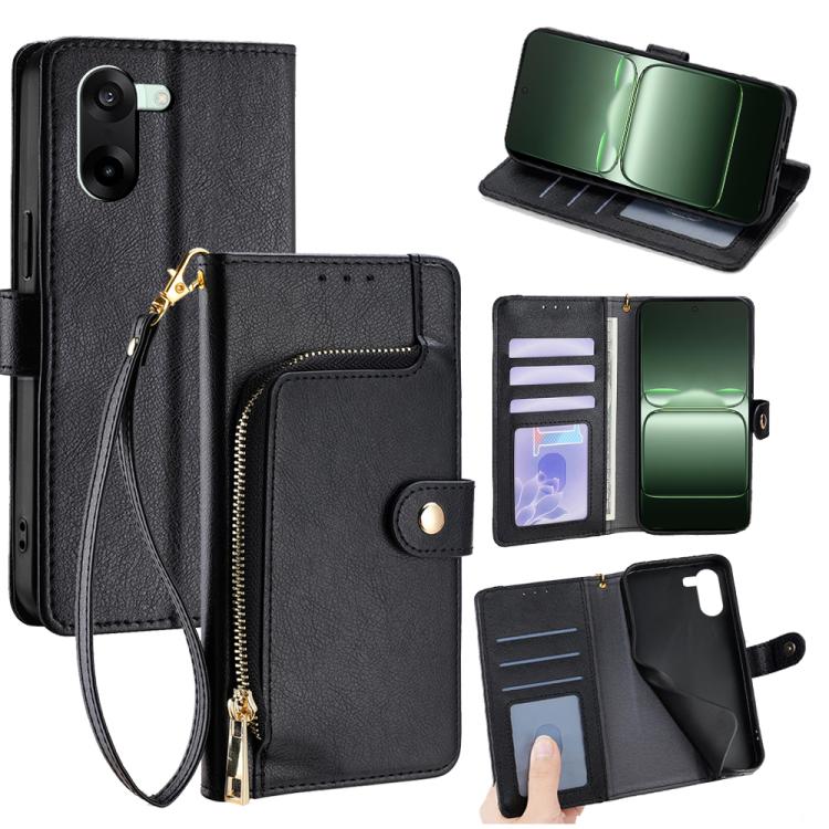 Zipper Bag Leather Phone Case, For OnePlus Ace 6, For OnePlus 15 5G, For OnePlus Ace 5 Ultra / Nord 5, For OnePlus Ace 5 Racing / Nord CE5, For OnePlus Ace 5 / 5 Pro, For OnePlus Ace 3 Pro 5G