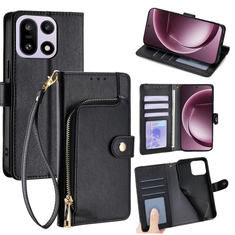 Zipper Bag Leather Phone Case, For OnePlus Ace 6, For OnePlus 15 5G, For OnePlus Ace 5 Ultra / Nord 5, For OnePlus Ace 5 Racing / Nord CE5, For OnePlus Ace 5 / 5 Pro, For OnePlus Ace 3 Pro 5G