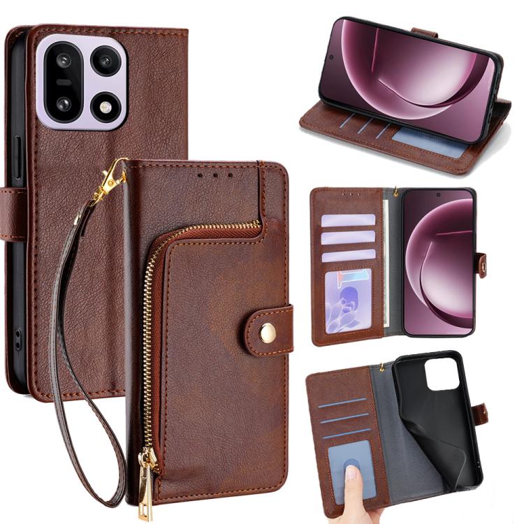 Zipper Bag Leather Phone Case, For OnePlus Ace 6, For OnePlus 15 5G, For OnePlus Ace 5 Ultra / Nord 5, For OnePlus Ace 5 Racing / Nord CE5, For OnePlus Ace 5 / 5 Pro, For OnePlus Ace 3 Pro 5G