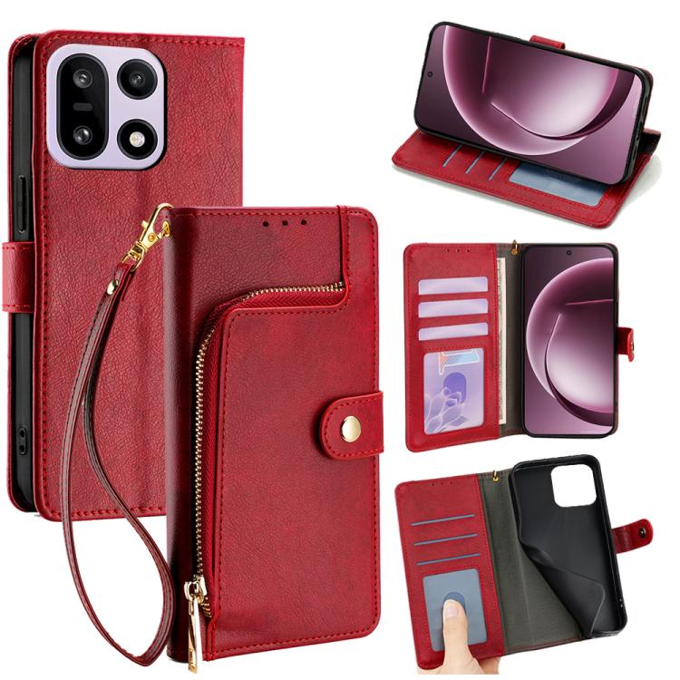 Zipper Bag Leather Phone Case, For OnePlus Ace 6, For OnePlus 15 5G, For OnePlus Ace 5 Ultra / Nord 5, For OnePlus Ace 5 Racing / Nord CE5, For OnePlus Ace 5 / 5 Pro, For OnePlus Ace 3 Pro 5G