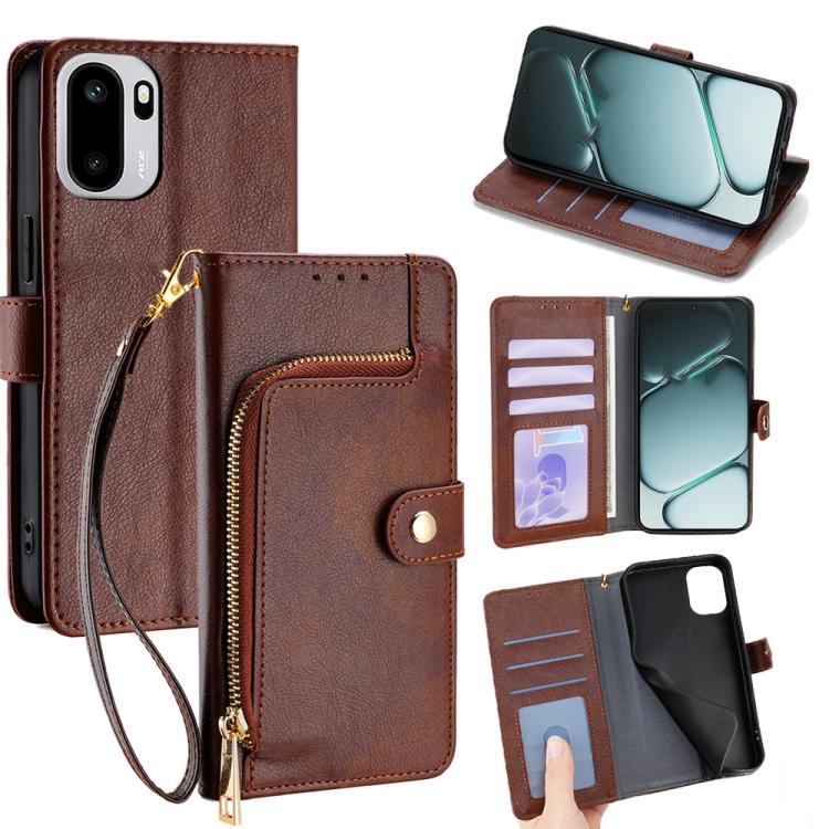 Zipper Bag Leather Phone Case, For OnePlus Ace 6, For OnePlus 15 5G, For OnePlus Ace 5 Ultra / Nord 5, For OnePlus Ace 5 Racing / Nord CE5, For OnePlus Ace 5 / 5 Pro, For OnePlus Ace 3 Pro 5G