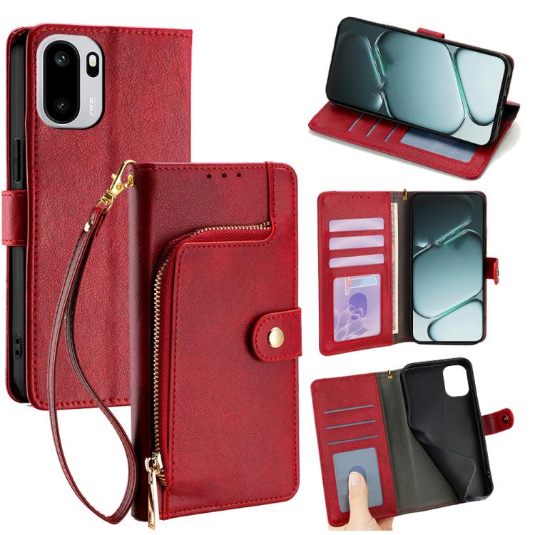Zipper Bag Leather Phone Case, For OnePlus Ace 6, For OnePlus 15 5G, For OnePlus Ace 5 Ultra / Nord 5, For OnePlus Ace 5 Racing / Nord CE5, For OnePlus Ace 5 / 5 Pro, For OnePlus Ace 3 Pro 5G