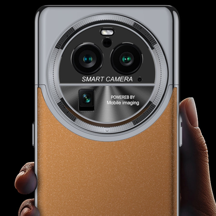 For OPPO Find X6 GKK Mortise-Tenon Connection Contrast Color Frosted AG Shockproof Phone Case(Black)