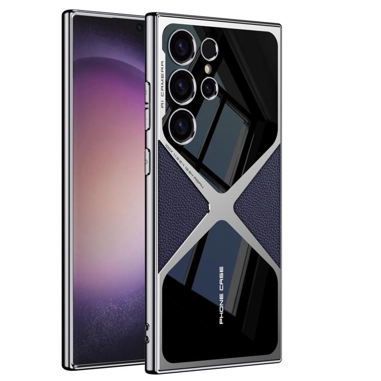 GKK Leather Electroplating Supersonic Speed Shockproof Phone Case, For Samsung Galaxy S26 Ultra 5G, For Samsung Galaxy S25 Ultra 5G, For Samsung Galaxy S24 Ultra, For Samsung Galaxy S23 Ultra