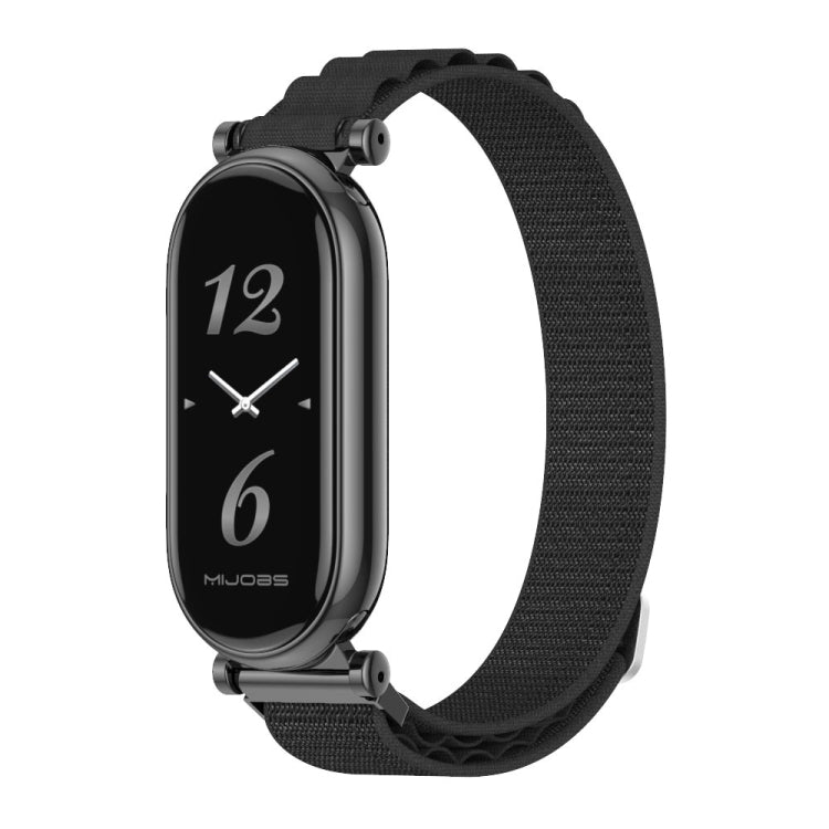 For Xiaomi Smart Band 10 / 9 / 8 Mijobs GT4 Nylon Breathable Watch Band(Black)