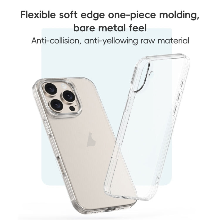 For iPhone 16 Pro Max ZGA Clear TPU Shockproof Phone Case(Transparent)