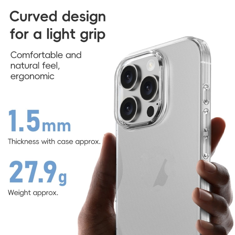 For iPhone 16 Pro ZGA Clear TPU Shockproof Phone Case(Transparent)