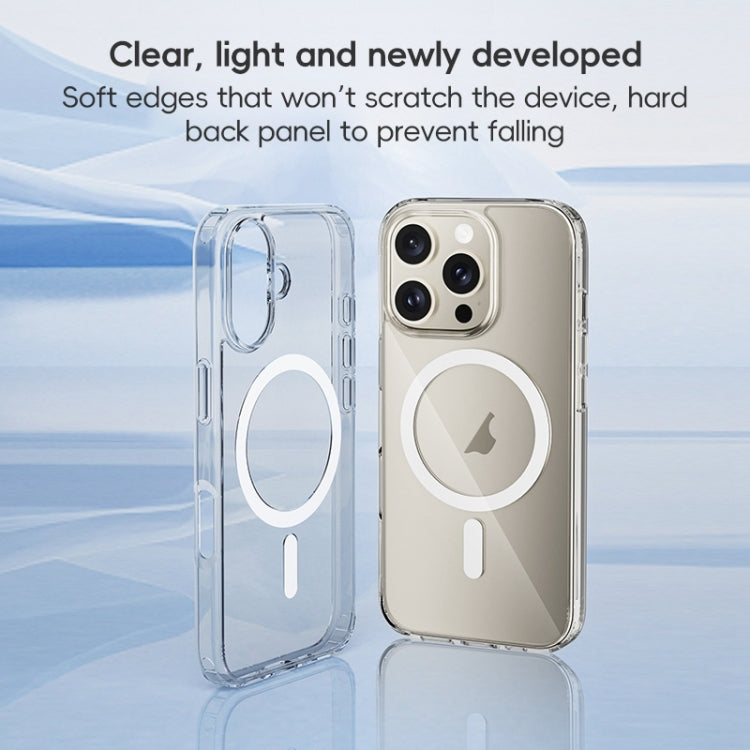 For iPhone 16 Pro Max ZGA Magsafe Clear PC Hybrid TPU Phone Case(Transparent)