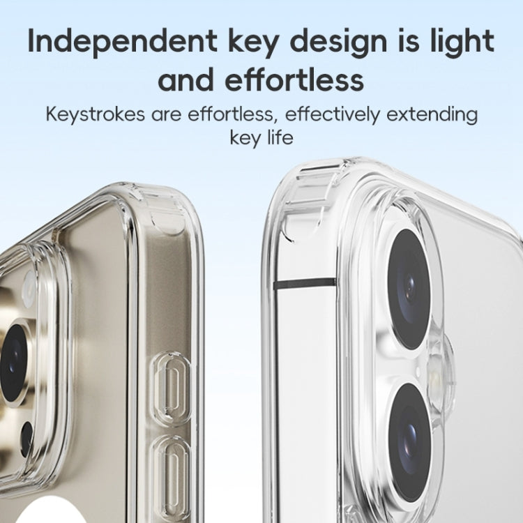 For iPhone 16 Pro Max ZGA Magsafe Clear PC Hybrid TPU Phone Case(Transparent)