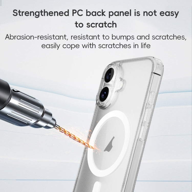 For iPhone 16 Pro Max ZGA Magsafe Clear PC Hybrid TPU Phone Case(Transparent)