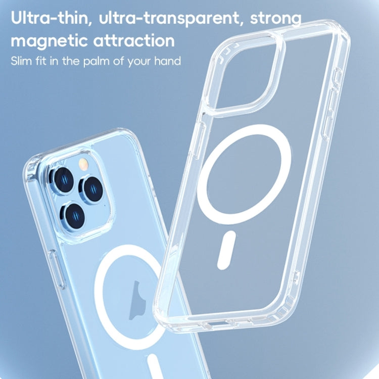 For iPhone 15 ZGA Magsafe Clear PC Hybrid TPU Phone Case(Transparent)