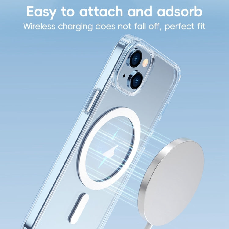 For iPhone 15 ZGA Magsafe Clear PC Hybrid TPU Phone Case(Transparent)