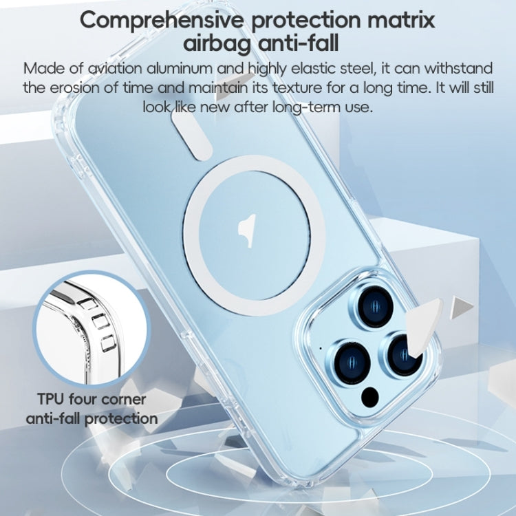 For iPhone 15 Pro ZGA Magsafe Clear PC Hybrid TPU Phone Case(Transparent)
